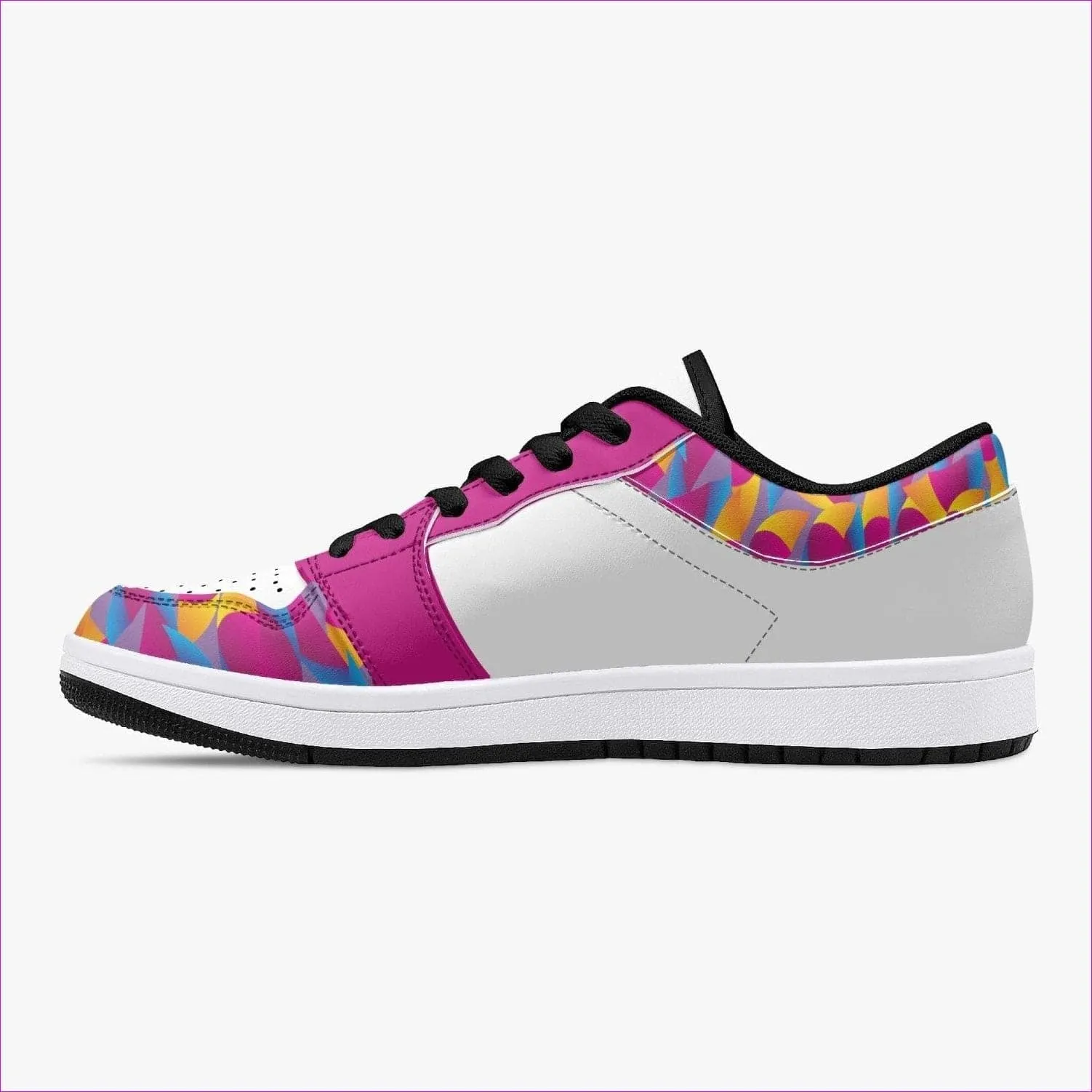 Vibrant Thang Low-Top Leather Sneakers - White/Black