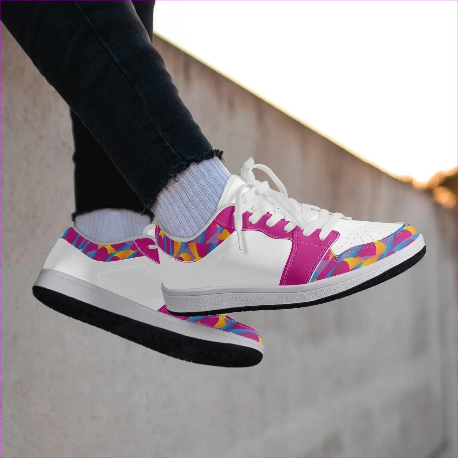 Vibrant Thang Low-Top Leather Sneakers - White/Black