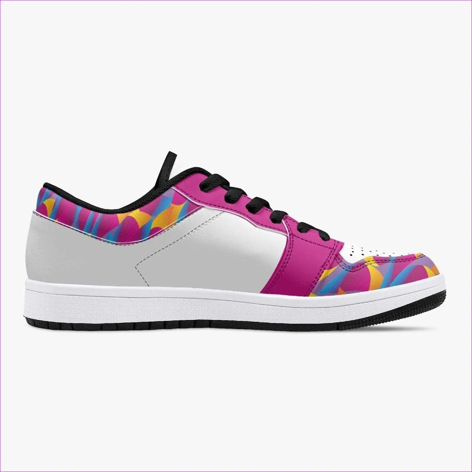 Vibrant Thang Low-Top Leather Sneakers - White/Black