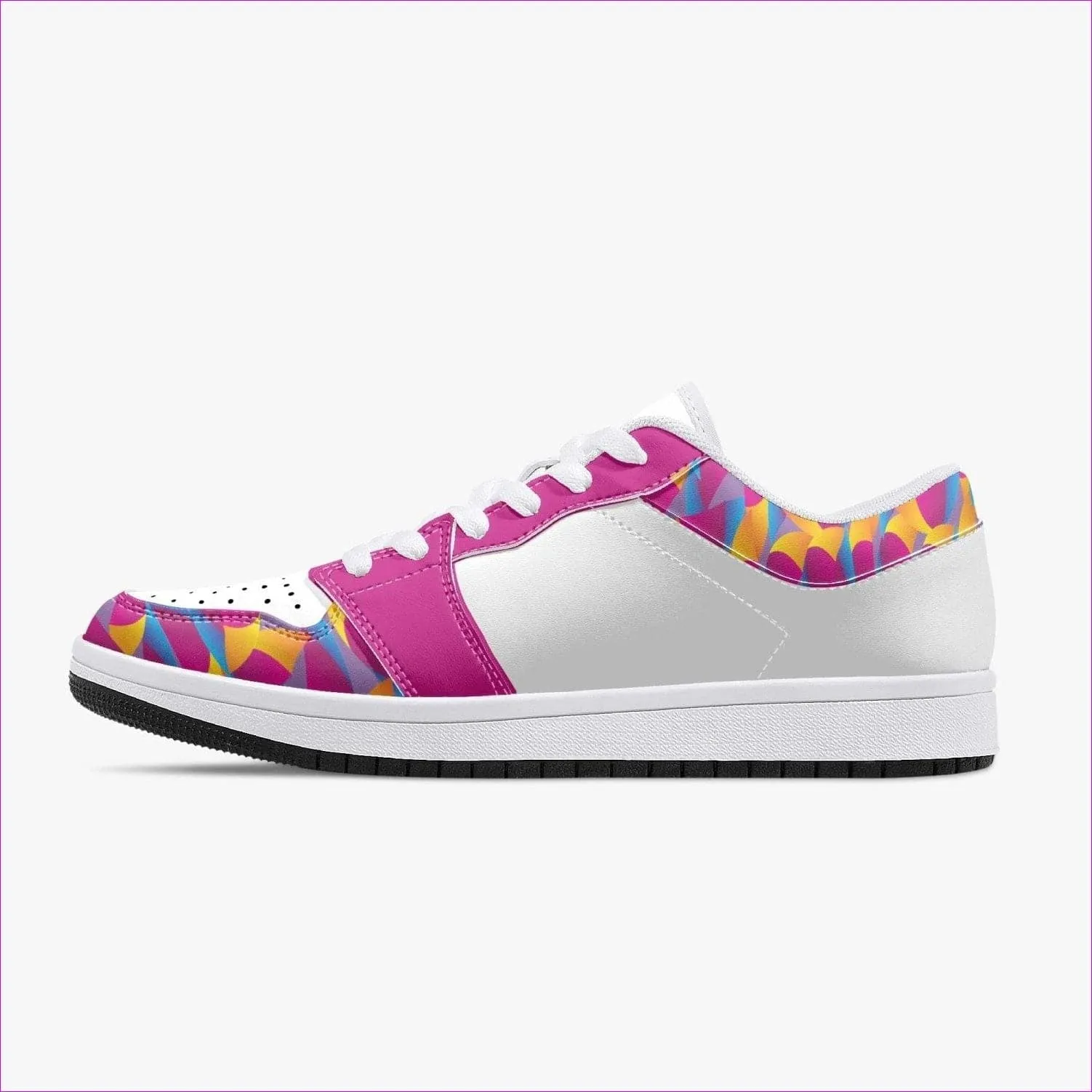 Vibrant Thang Low-Top Leather Sneakers - White/Black