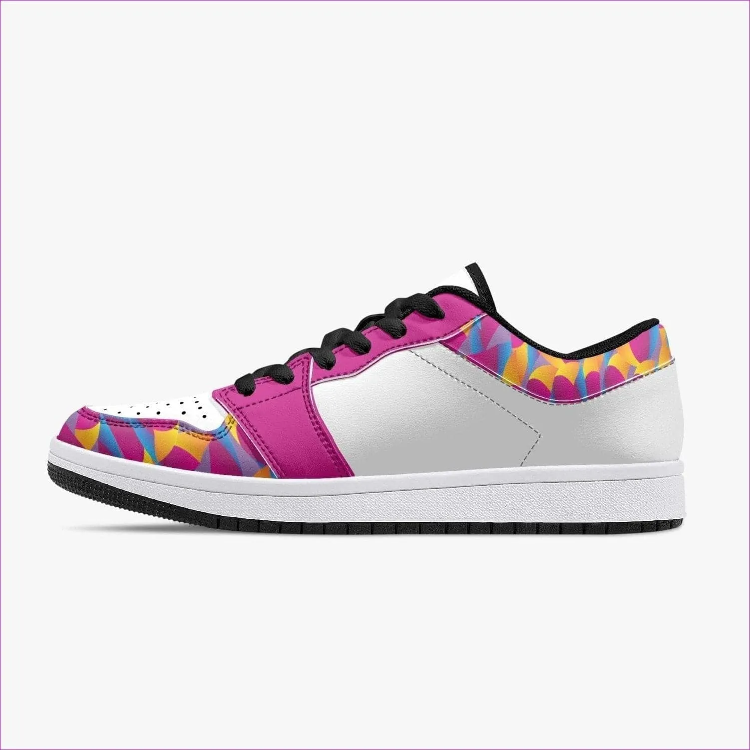 Vibrant Thang Low-Top Leather Sneakers - White/Black