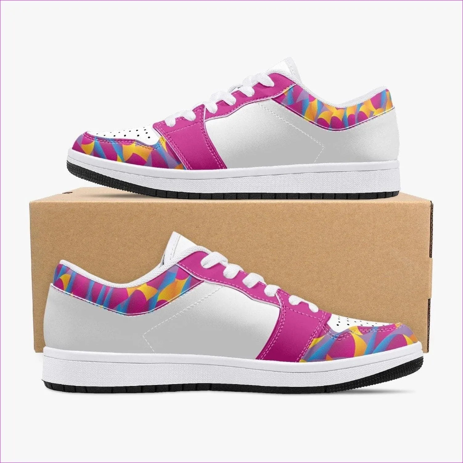 Vibrant Thang Low-Top Leather Sneakers - White/Black