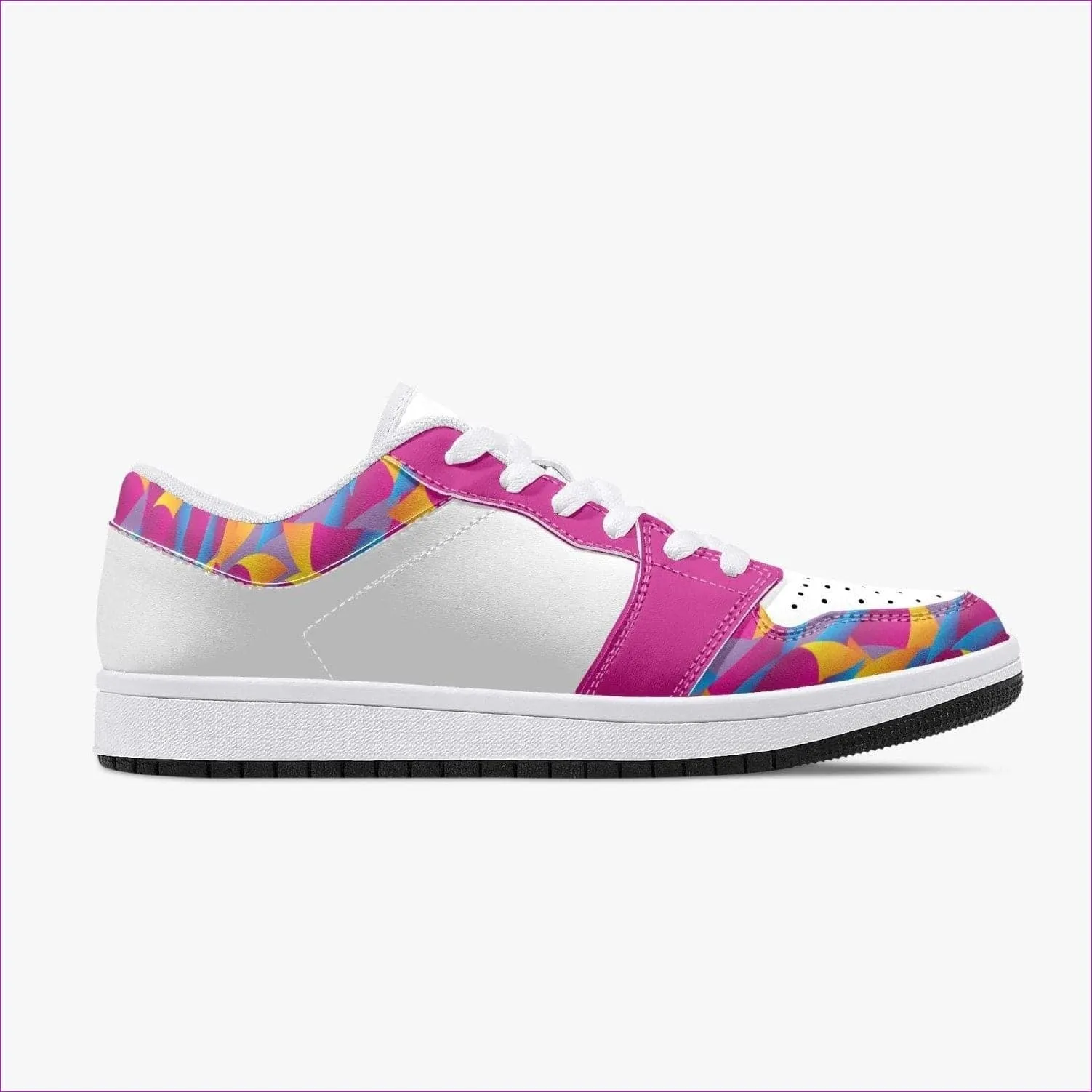 Vibrant Thang Low-Top Leather Sneakers - White/Black