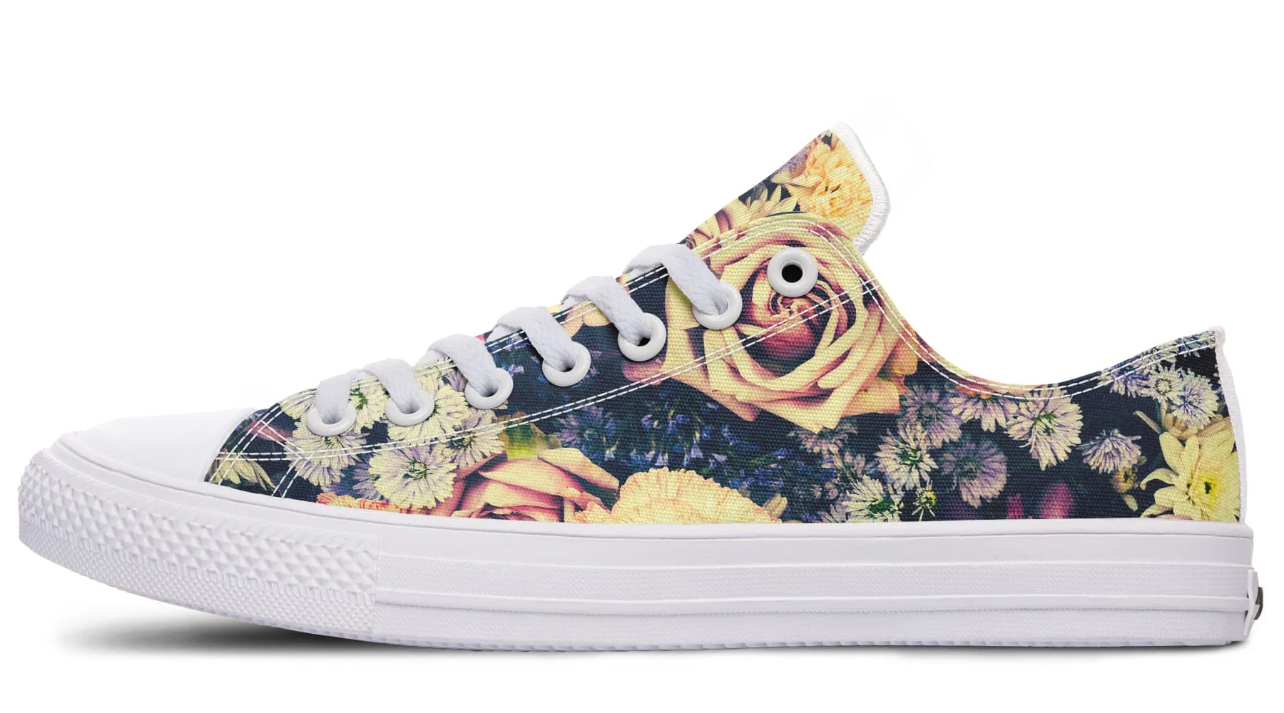 Vintage Flowers Low Top Shoes