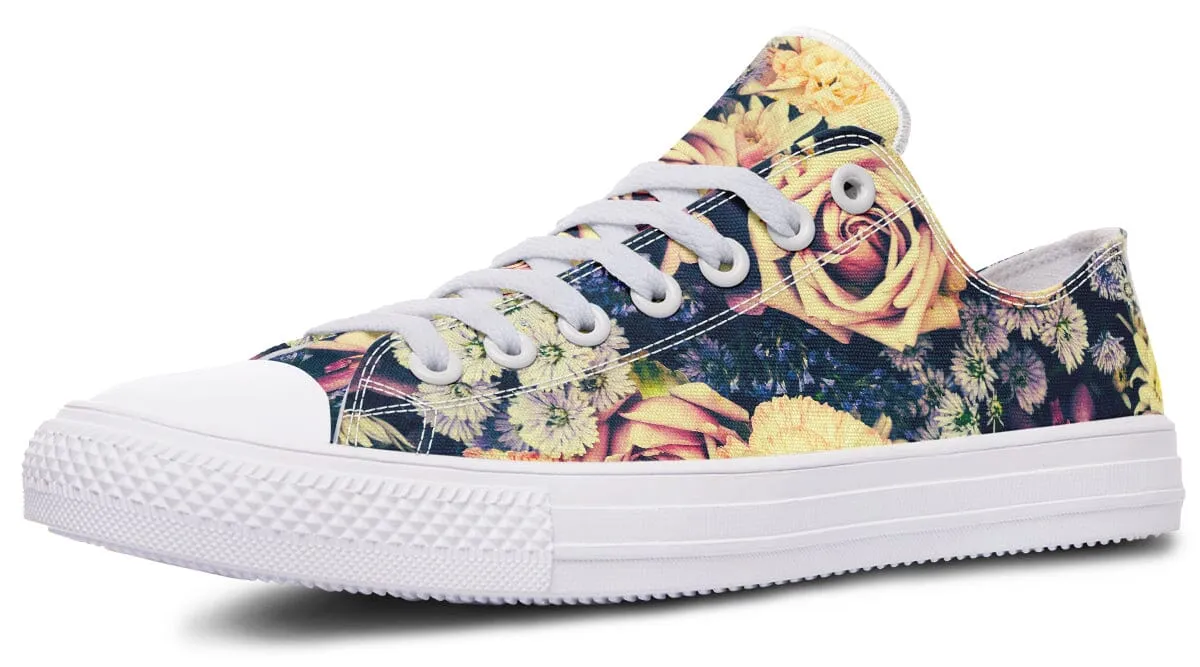 Vintage Flowers Low Top Shoes