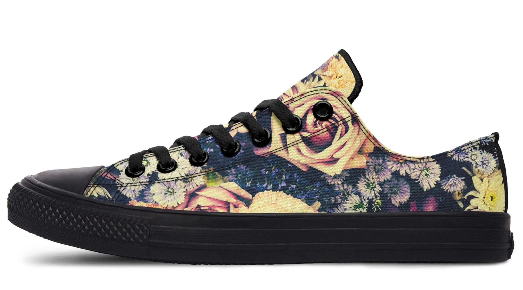 Vintage Flowers Low Top Shoes