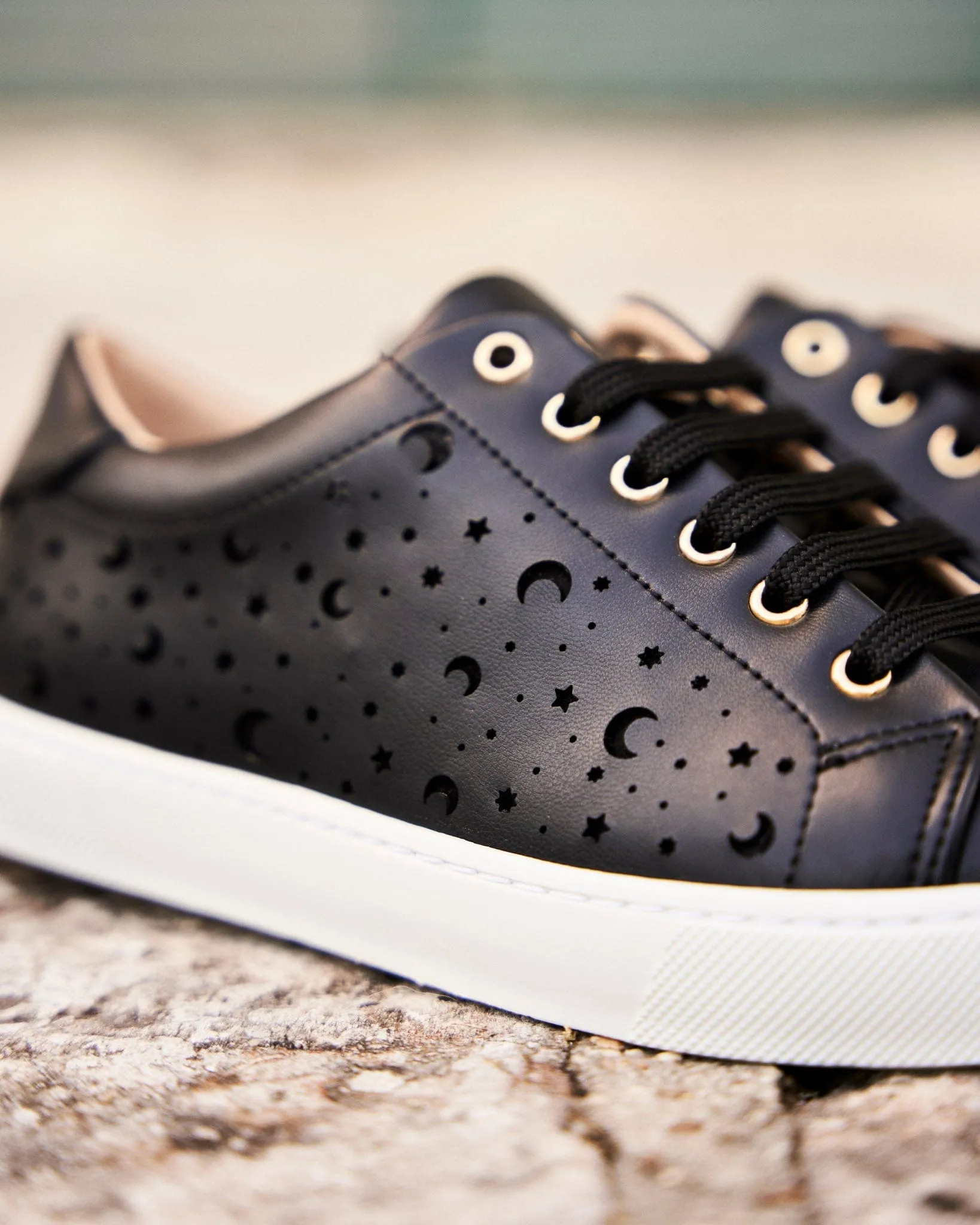 Virevolte Vegan Leather Cut-Out Sneakers | Constellations