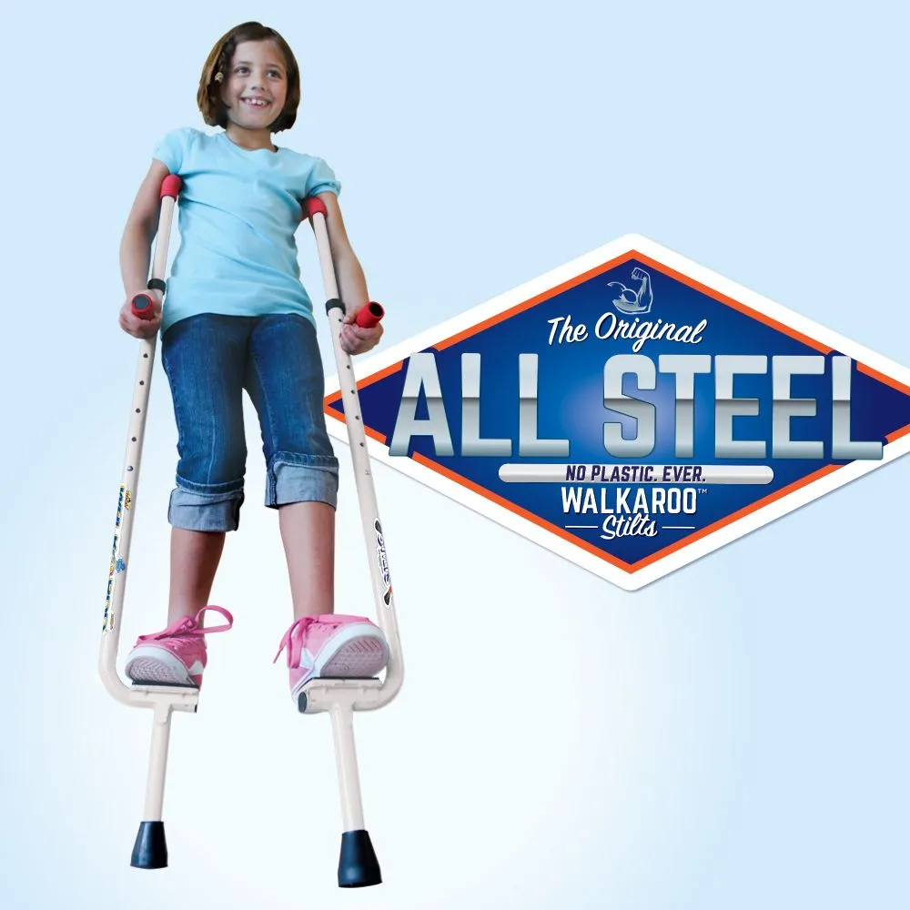 Walkaroo Original Balance Stilts with Ergonomic Design by Air Kicks (Steel)