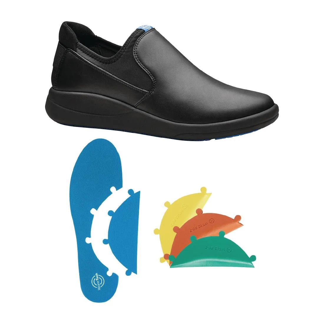 WearerTech Vitalise Slip on Shoe Black/Black with Modular Insole Size 36 - BB741-36