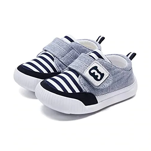 White Stripes Soft Non-Slip Sneakers Lightweight First Walker BMCiTYBM