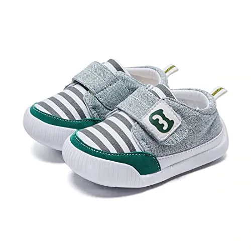 White Stripes Soft Non-Slip Sneakers Lightweight First Walker BMCiTYBM