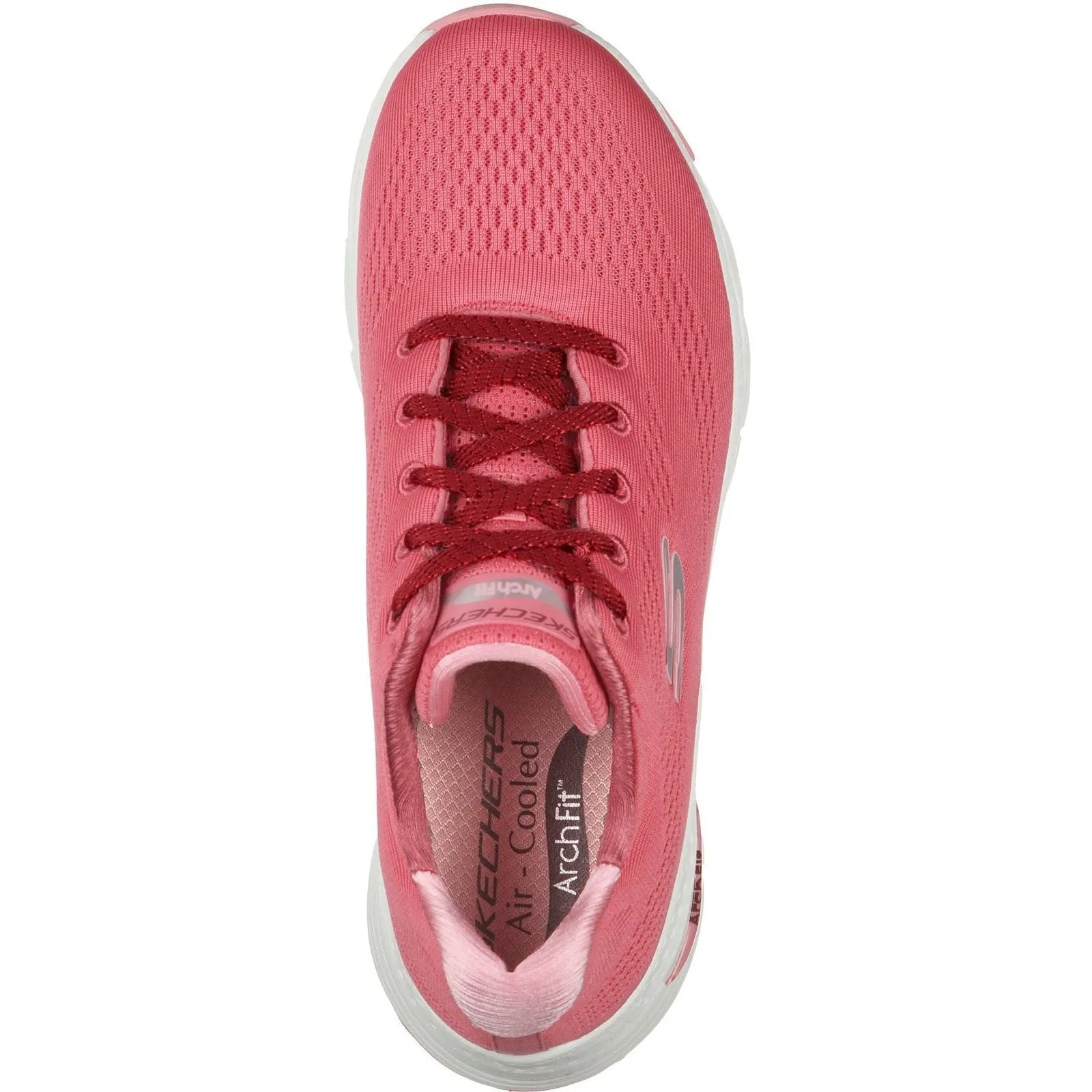 Women's Wide Fit Skechers 149057 Unny Outlook Sports Sneakers - Rose