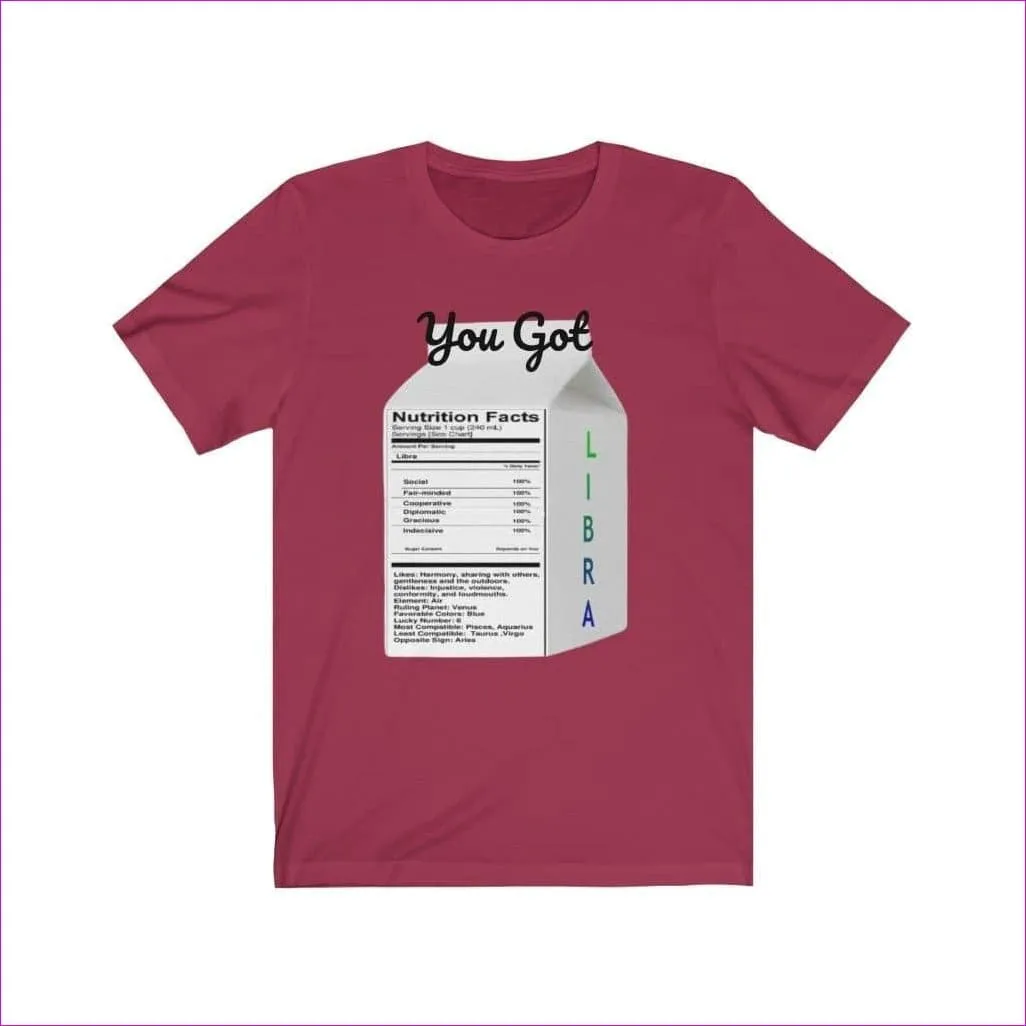 You Got Libra Stylish Zodiac Sign Unisex Tee - Top-Rated Astrology Apparel